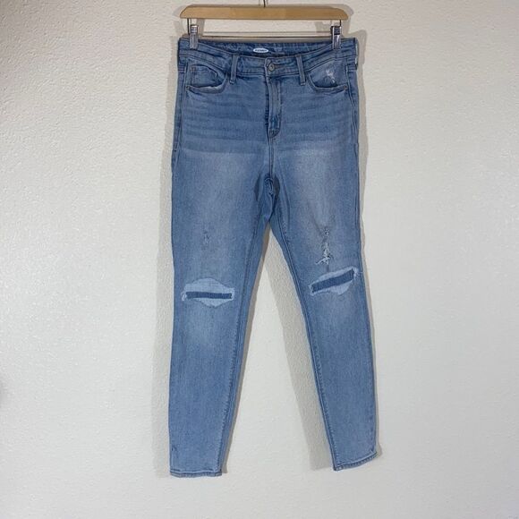 OLD NAVY ROCKSTAR SUPER SKINNY HIGH RISE WOMAN JEANS SIZE 8 - Picture 1 of 15